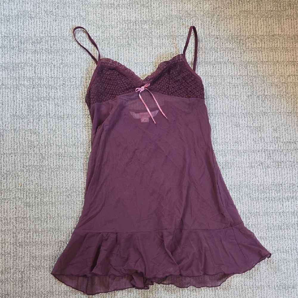 Victoria's Secret Plum Lace Chemise